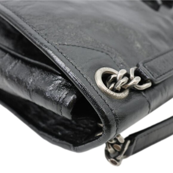 Yves Saint Laurent  Niki Medium Leather Shoulder Bag Black - Picture 10 of 13